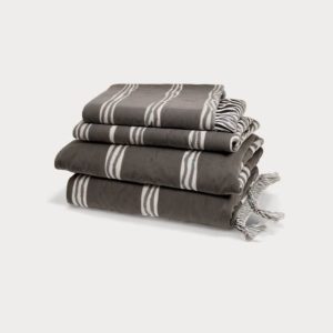 71x95 Inches Black Cotton Throw, Decorative Blanket 4 Product Image