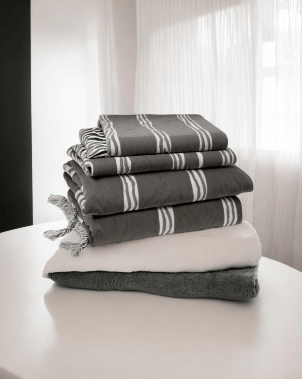 71x95 Inches Black Cotton Throw, Decorative Blanket 2 Product Image