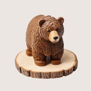 Handcarved Wooden Bear 3 Product Image