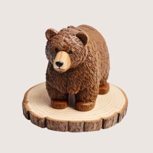 Handcarved Wooden Bear 4 Product Image