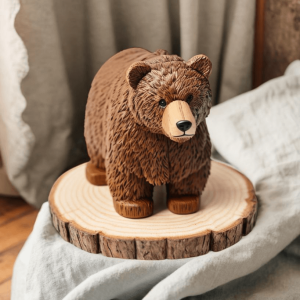 Handcarved Wooden Bear 5 Product Image